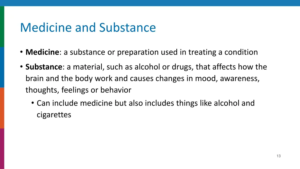 medicine and substance