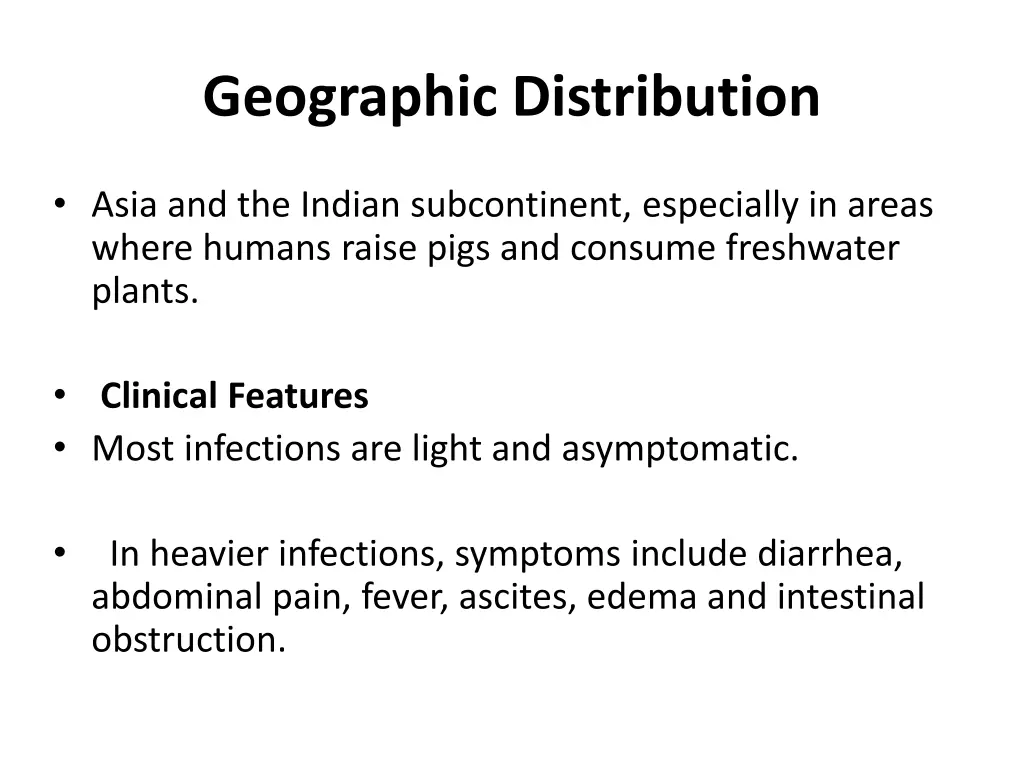 geographic distribution 1
