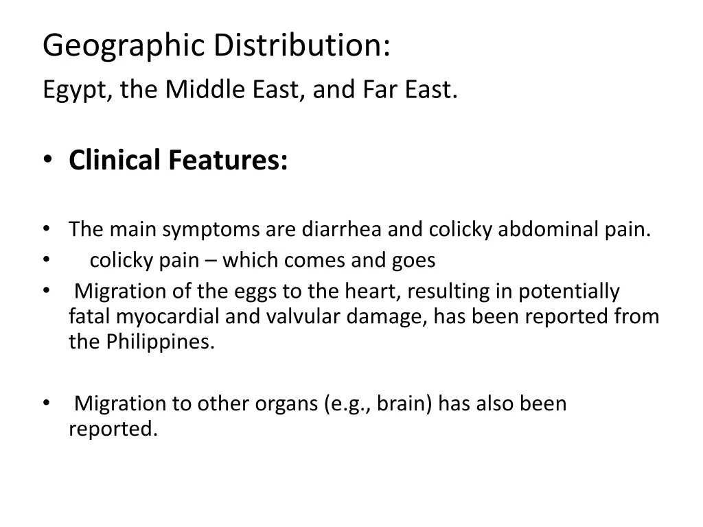 geographic distribution egypt the middle east