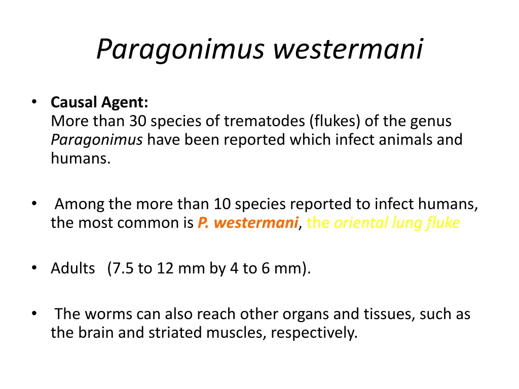 paragonimus westermani