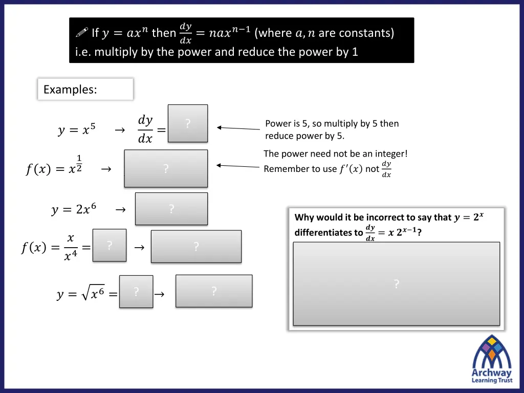if then i e multiply by the power and reduce