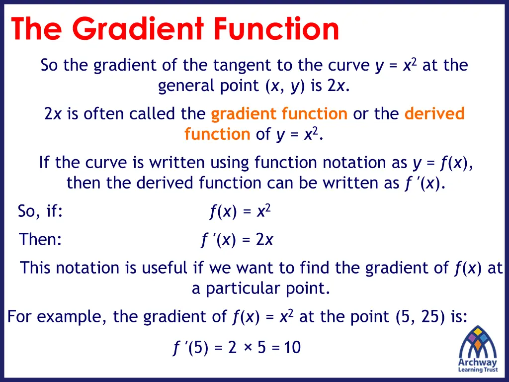 the gradient function so the gradient
