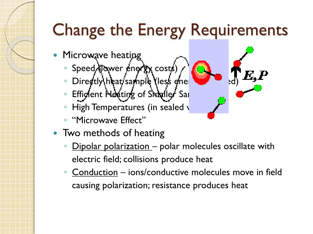 change the energy requirements