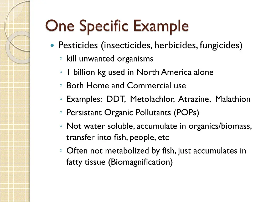 one specific example