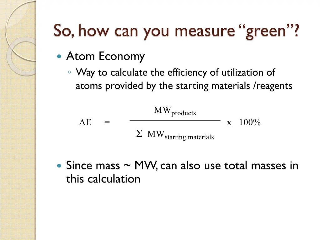 so how can you measure green 1