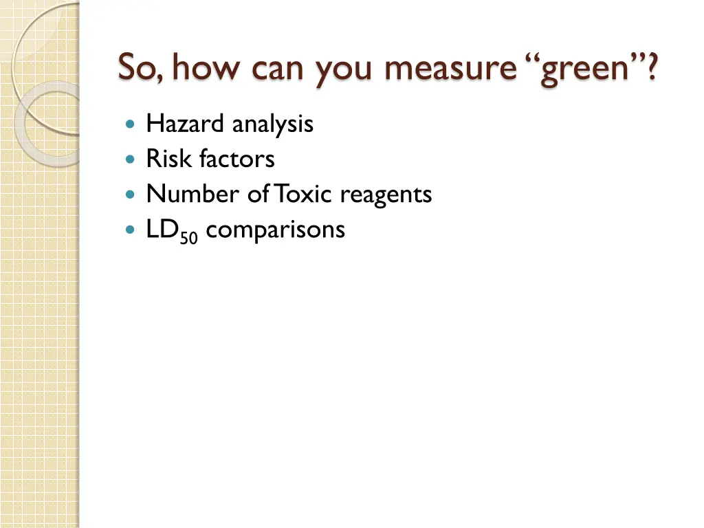 so how can you measure green