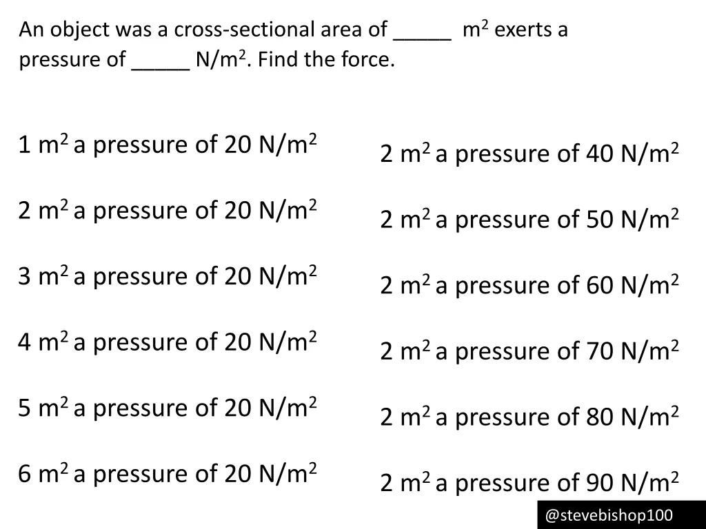 an object was a cross sectional area
