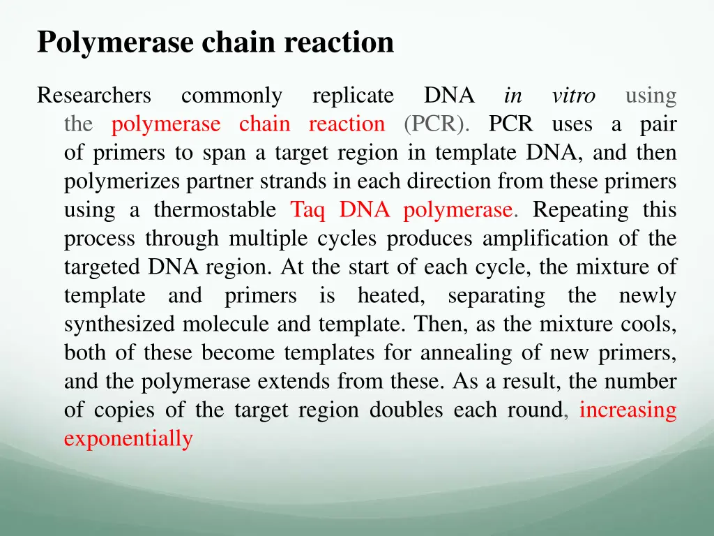 polymerase chain reaction