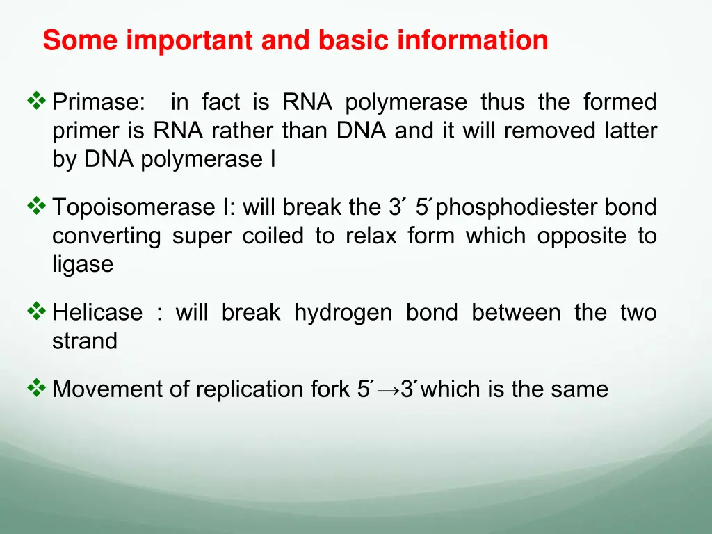 some important and basic information