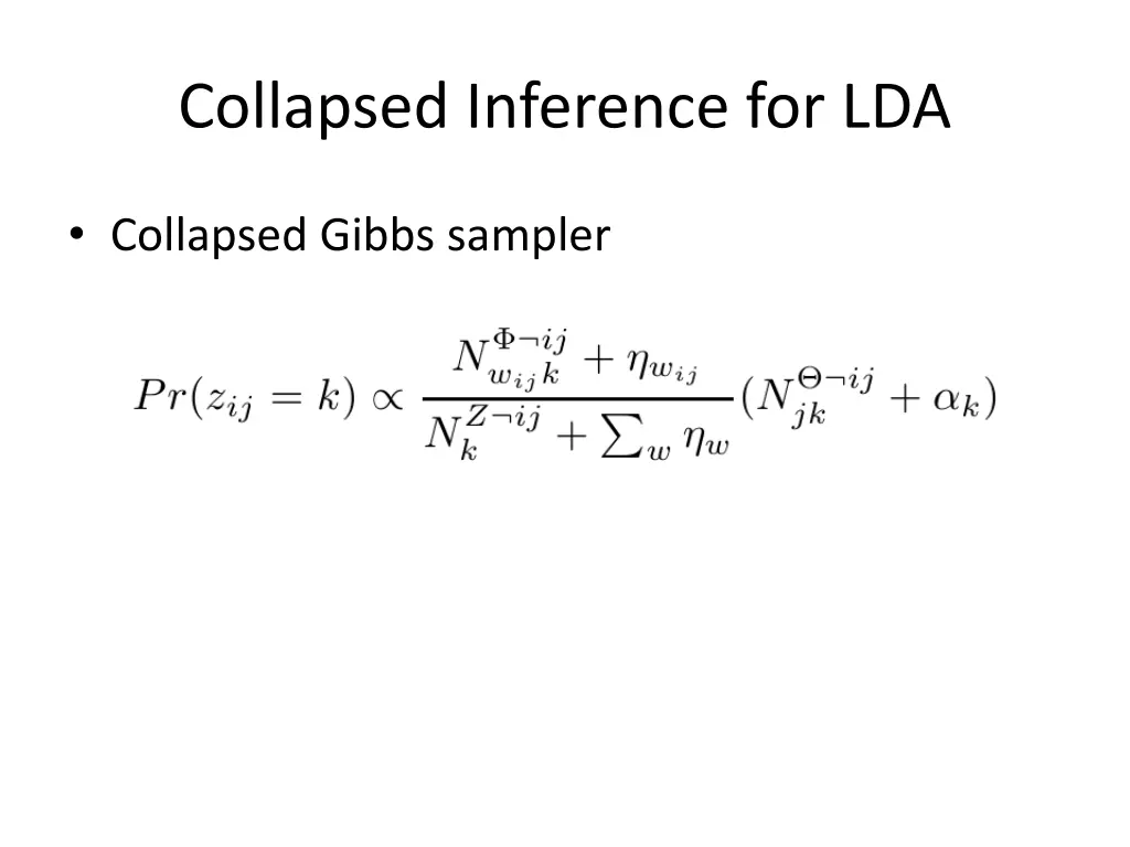 collapsed inference for lda 2