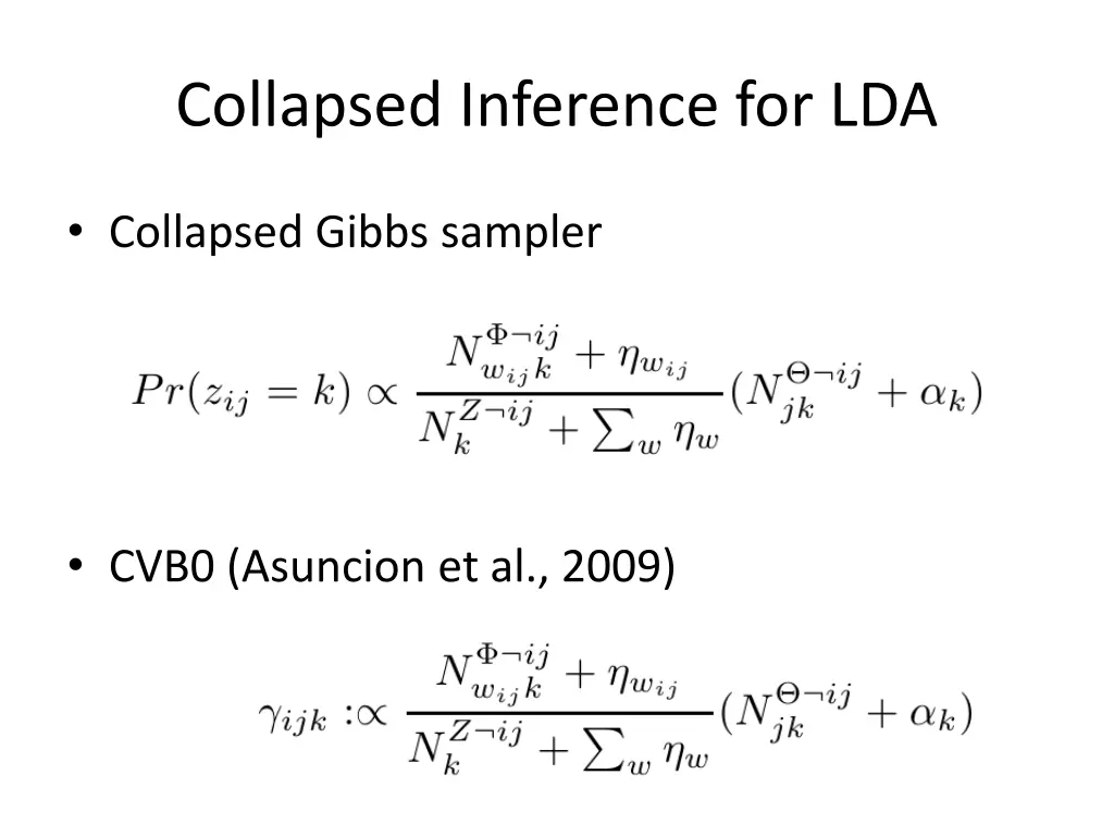 collapsed inference for lda 3