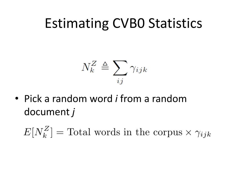 estimating cvb0 statistics 2