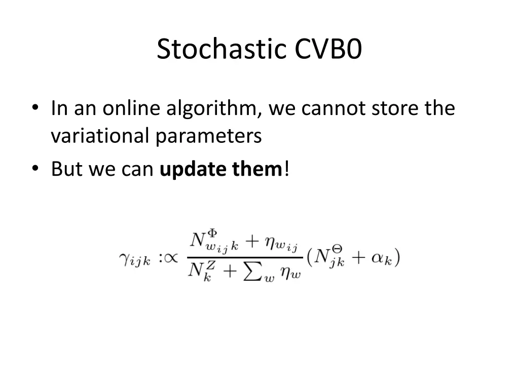 stochastic cvb0