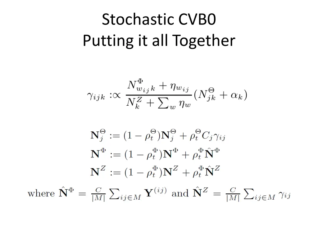 stochastic cvb0 putting it all together