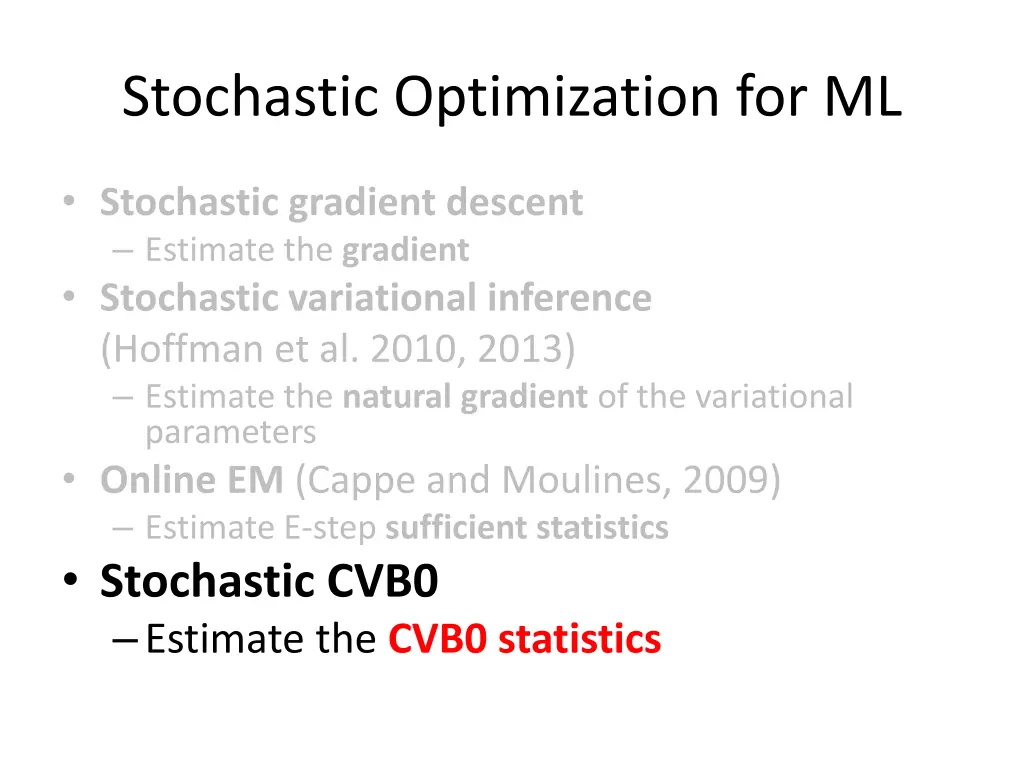stochastic optimization for ml 4