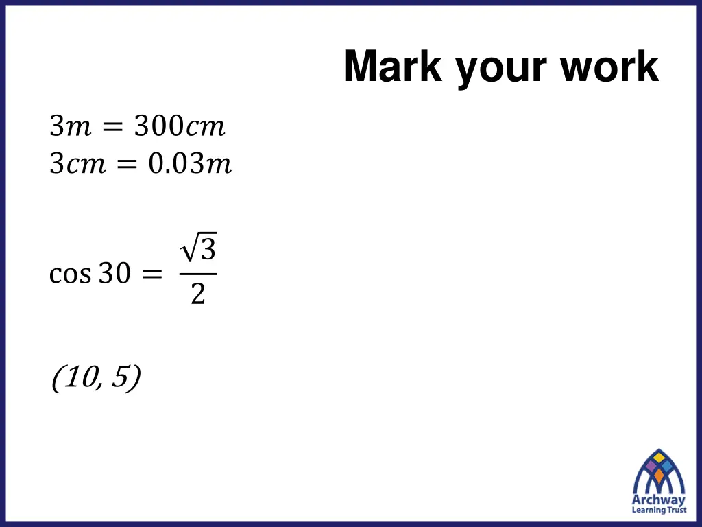 mark your work