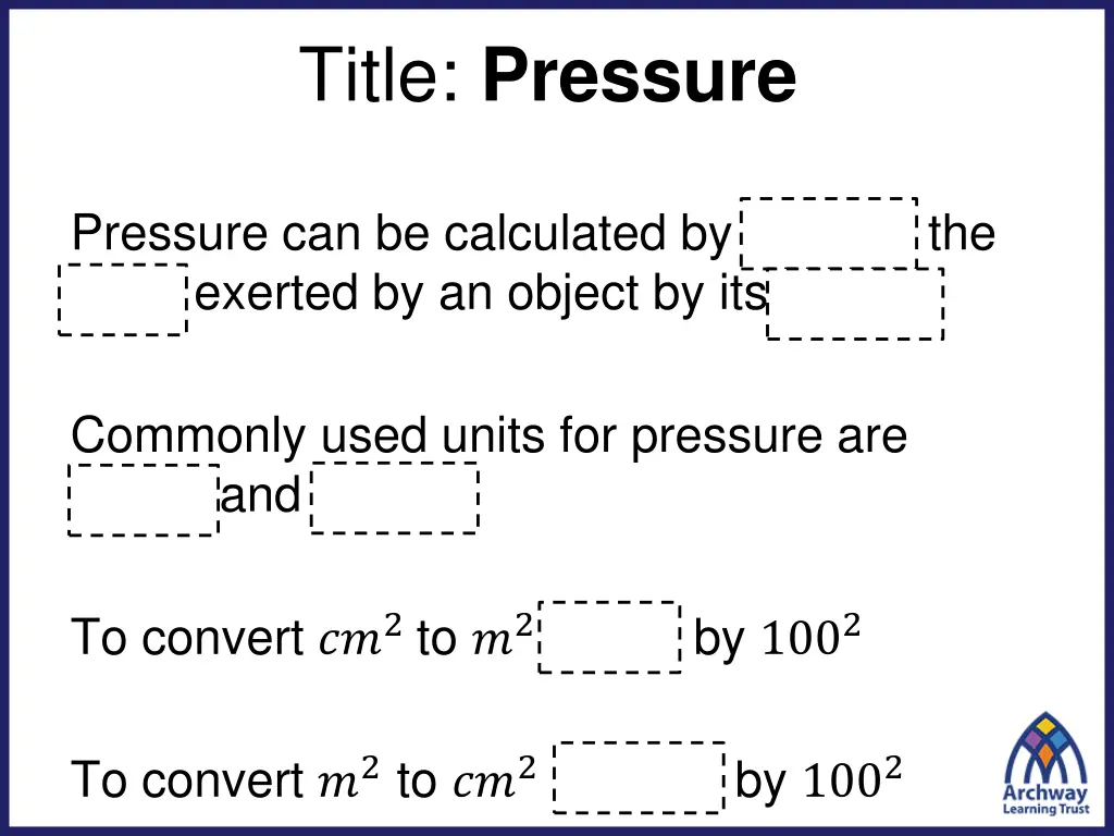 title pressure