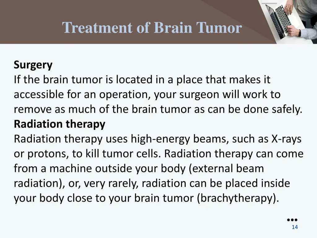 treatment of brain tumor