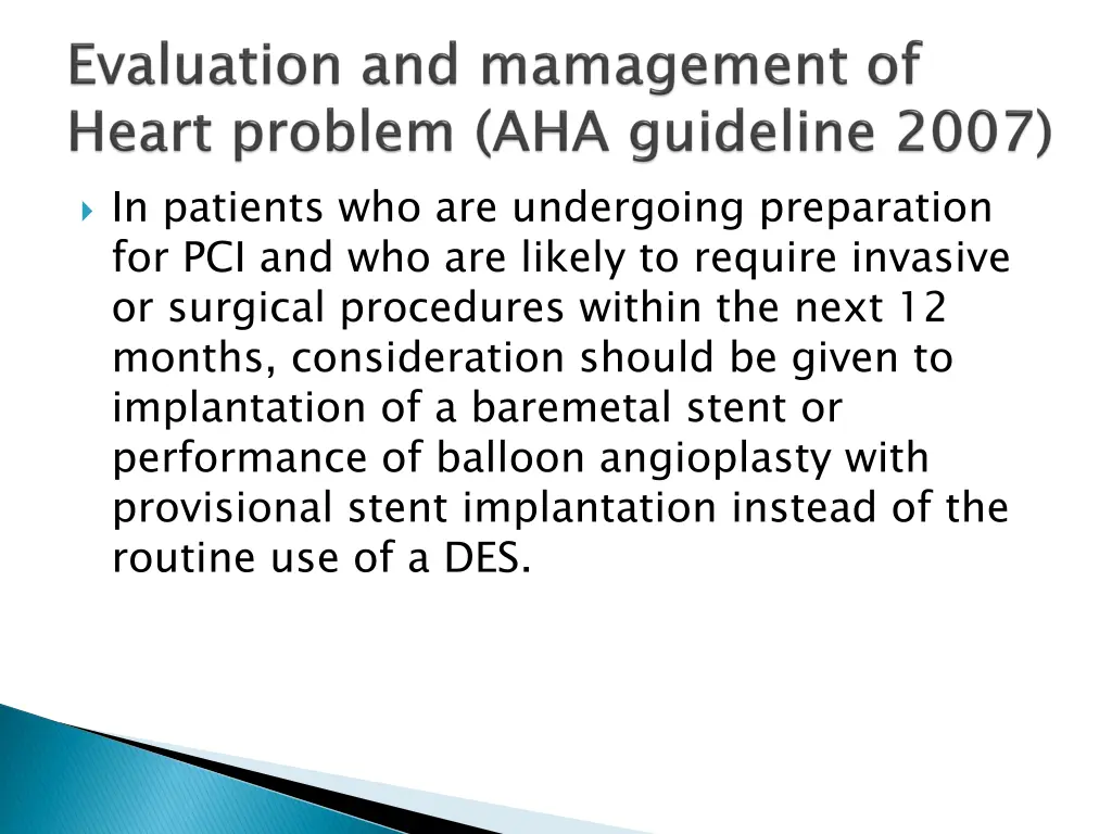 in patients who are undergoing preparation