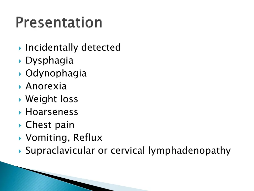 incidentally detected dysphagia odynophagia