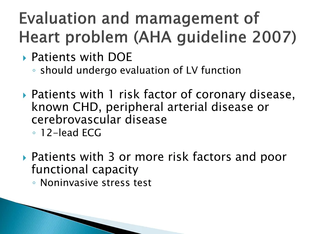 patients with doe should undergo evaluation
