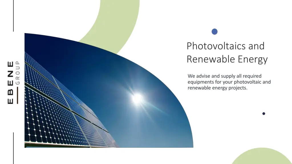 photovoltaics and renewable energy