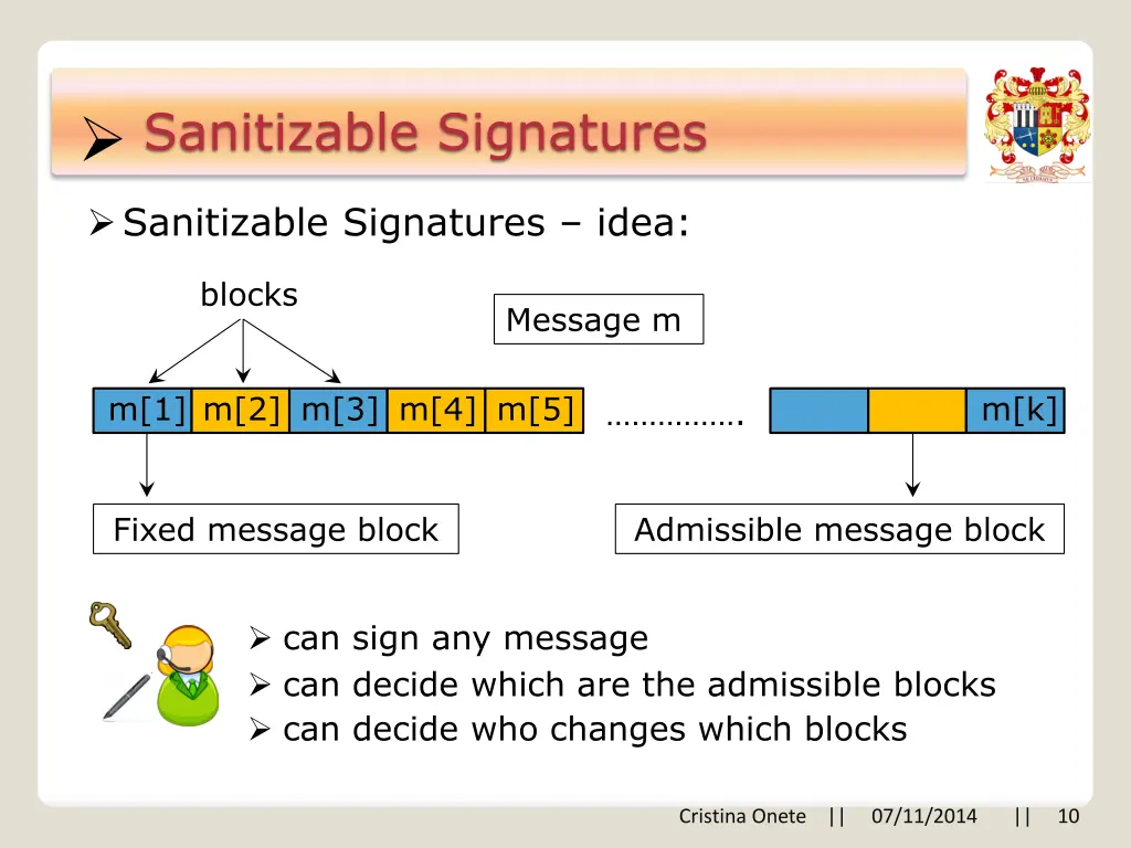 sanitizable signatures 1