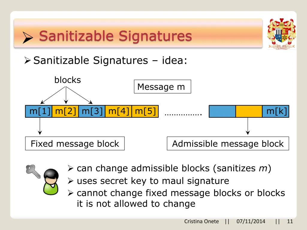 sanitizable signatures 2