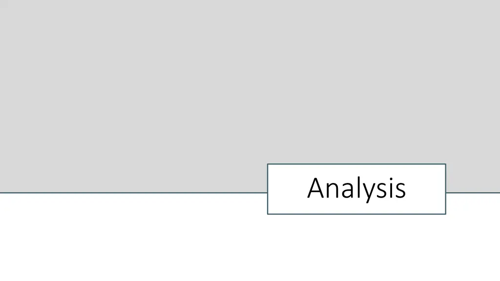 analysis