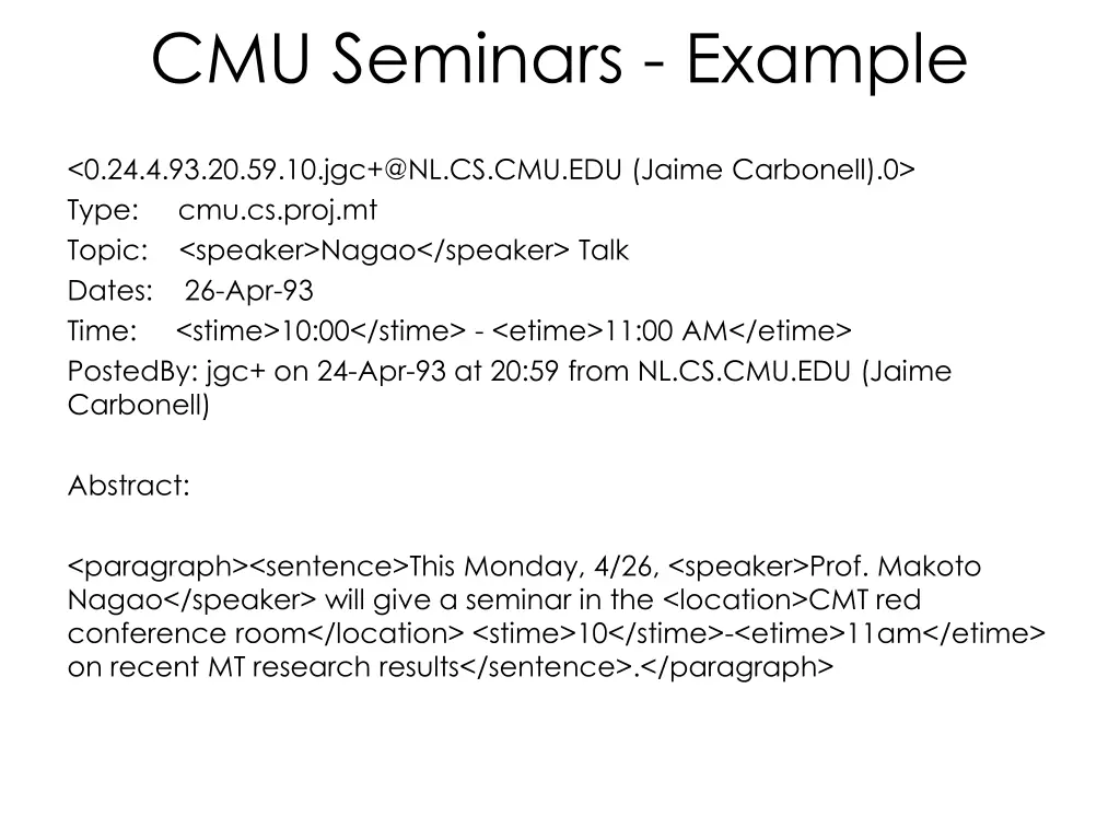 cmu seminars example