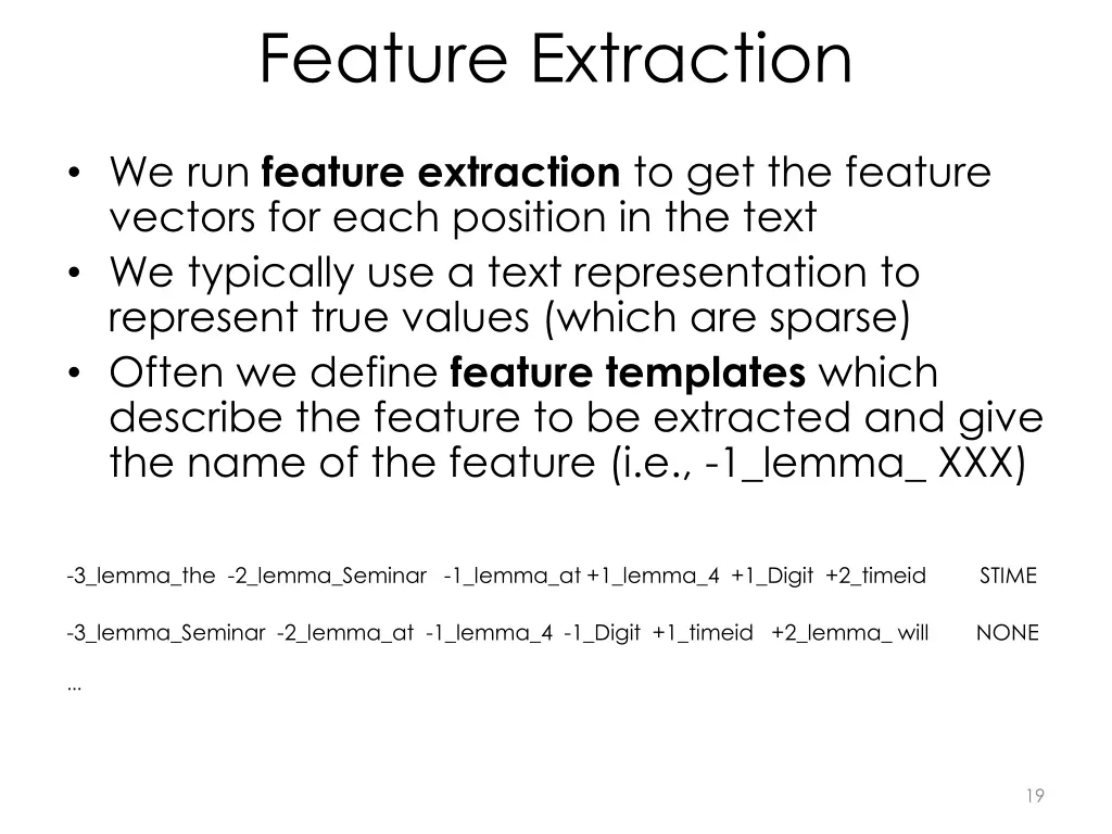 feature extraction