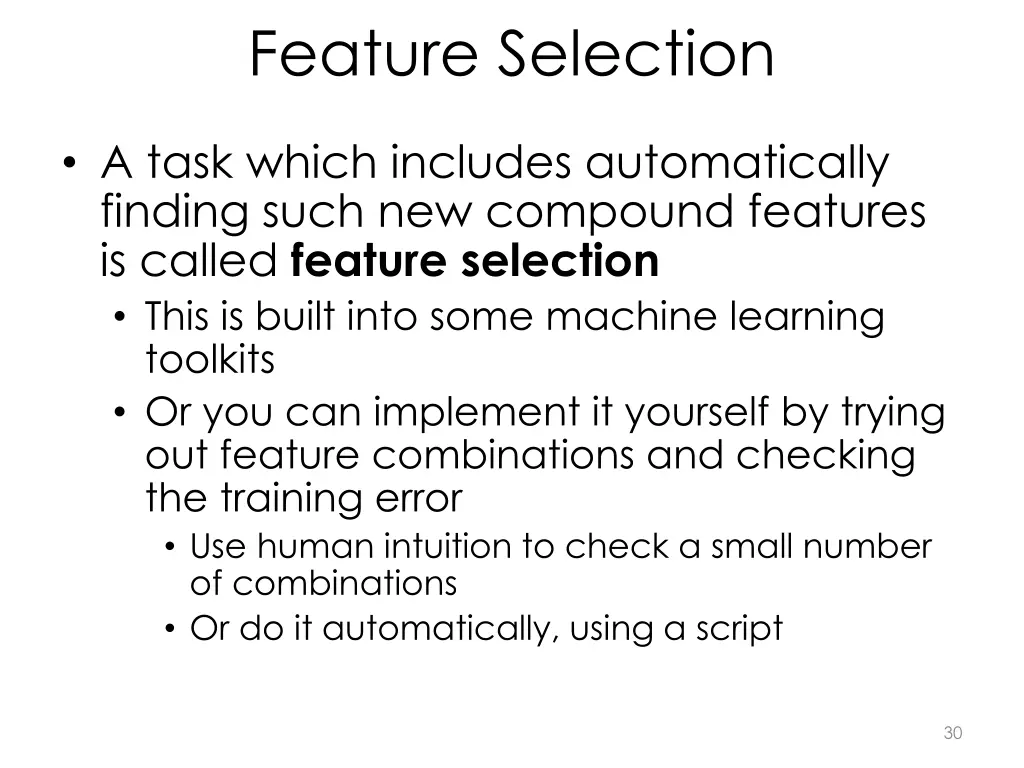 feature selection