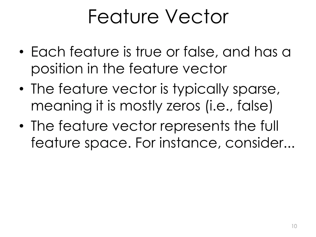 feature vector
