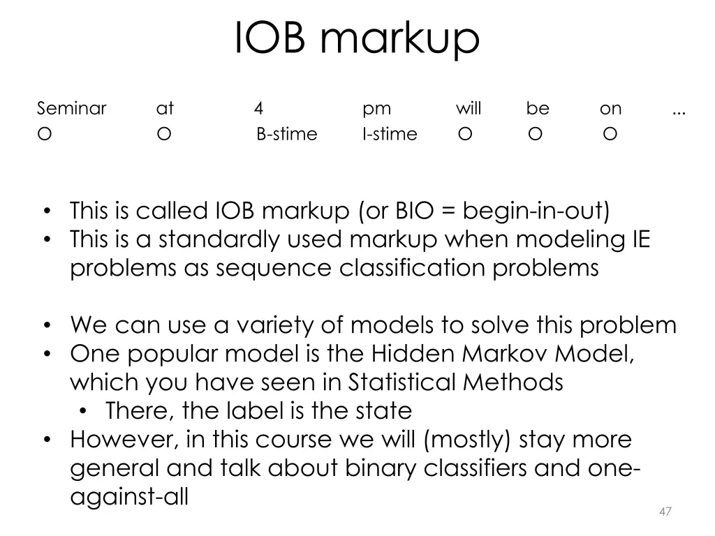 iob markup