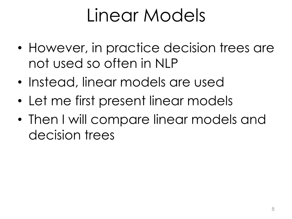 linear models
