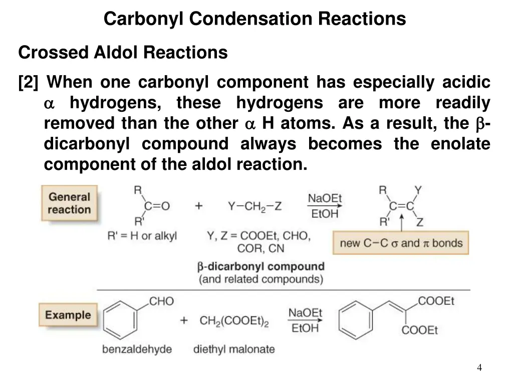 carbonyl condensation reactions