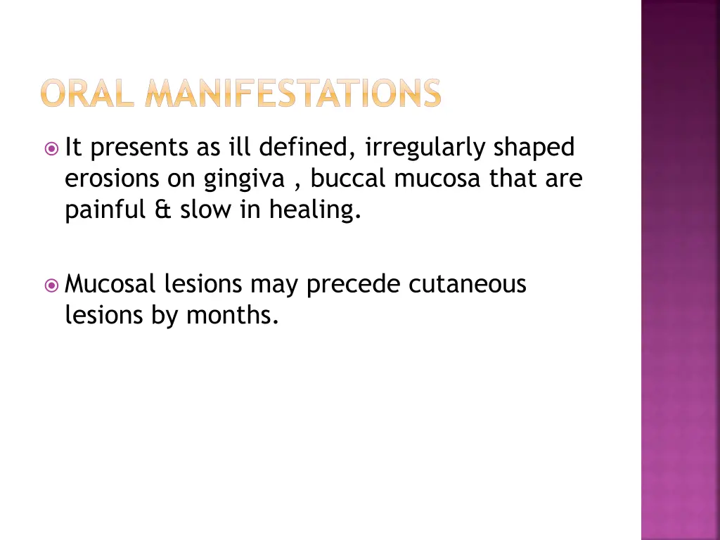 oral manifestations 1