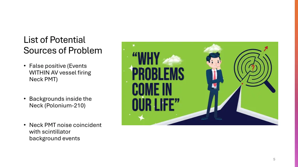 list of potential sources of problem