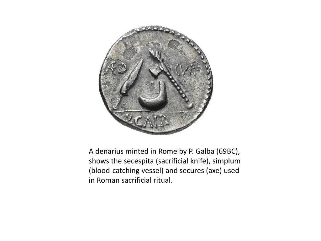a denarius minted in rome by p galba 69bc shows