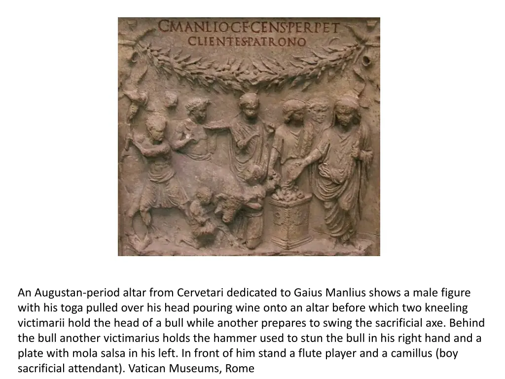 an augustan period altar from cervetari dedicated