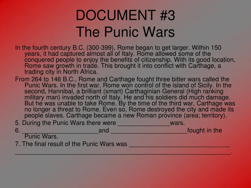 document 3 the punic wars