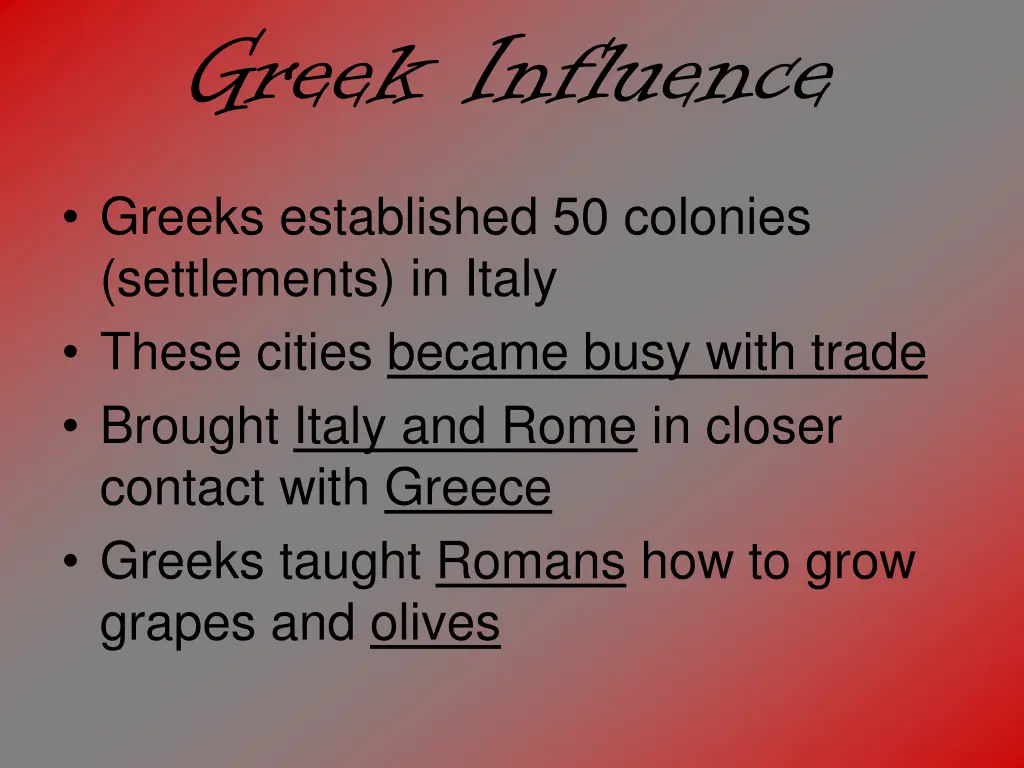 greek influence