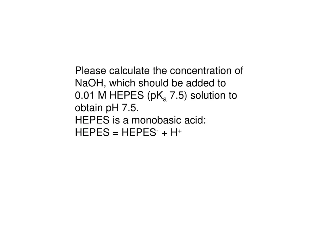 please calculate the concentration of naoh which