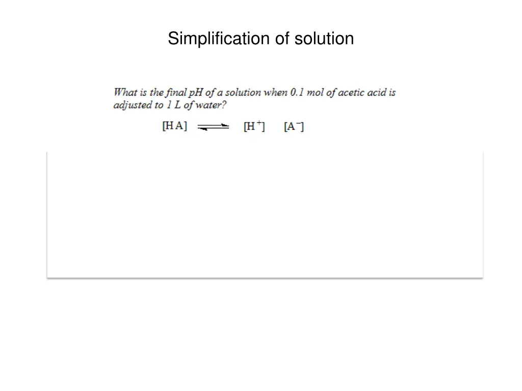 simplification of solution