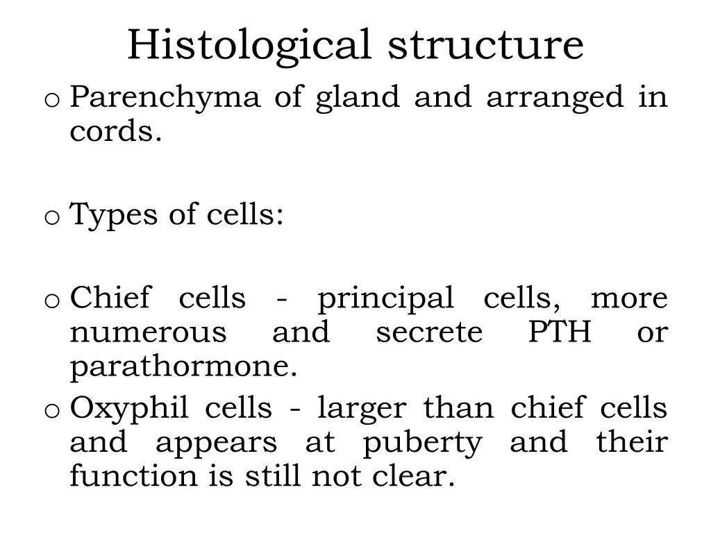 histological structure o parenchyma of gland