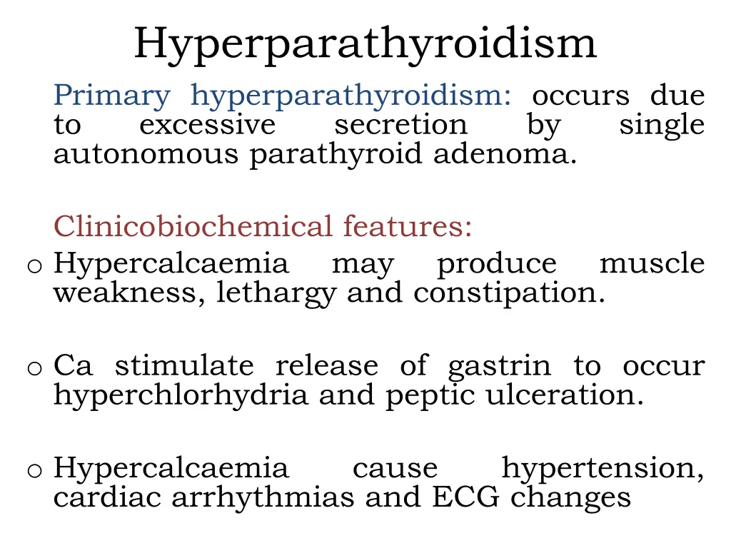 hyperparathyroidism primary hyperparathyroidism