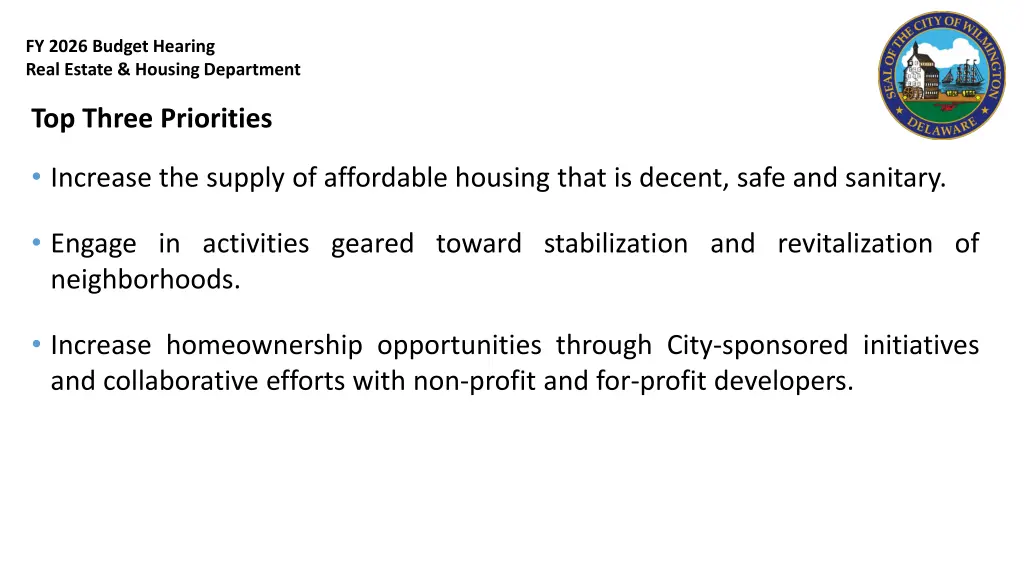 fy 2026 budget hearing real estate housing 5