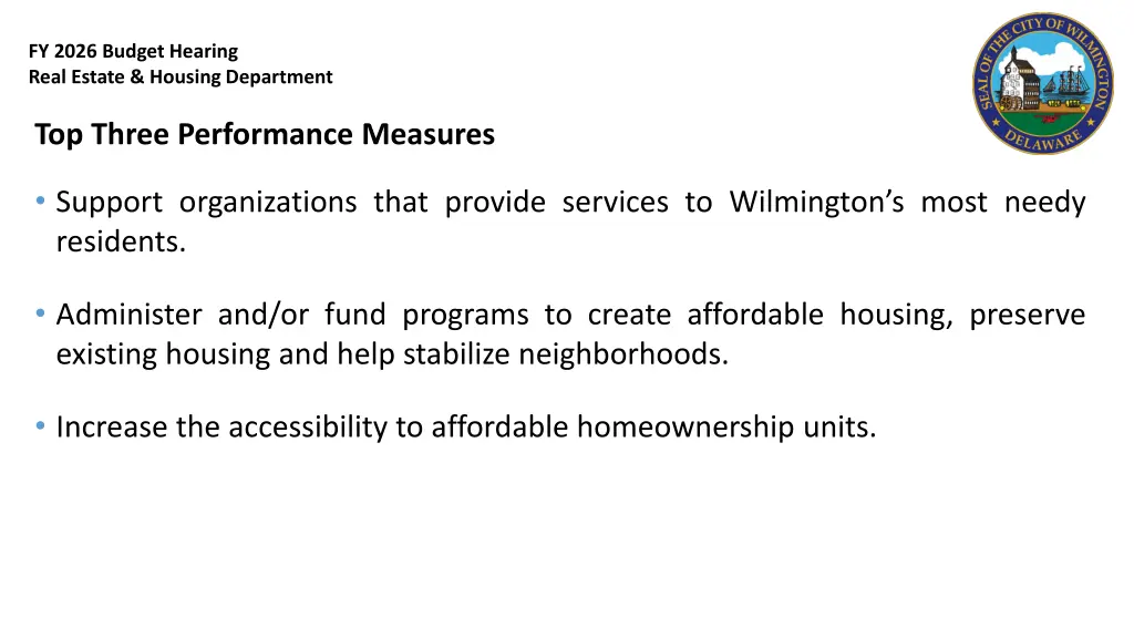 fy 2026 budget hearing real estate housing 6