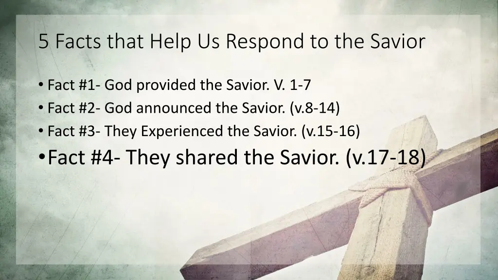 5 facts that help us respond to the savior 6