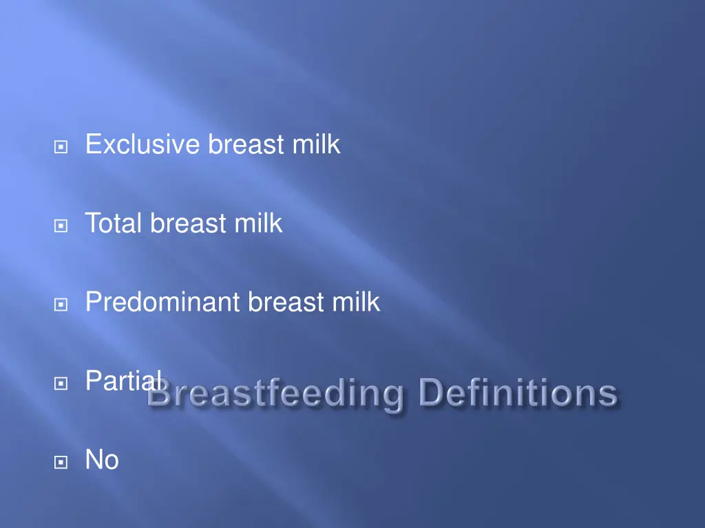 exclusive breast milk
